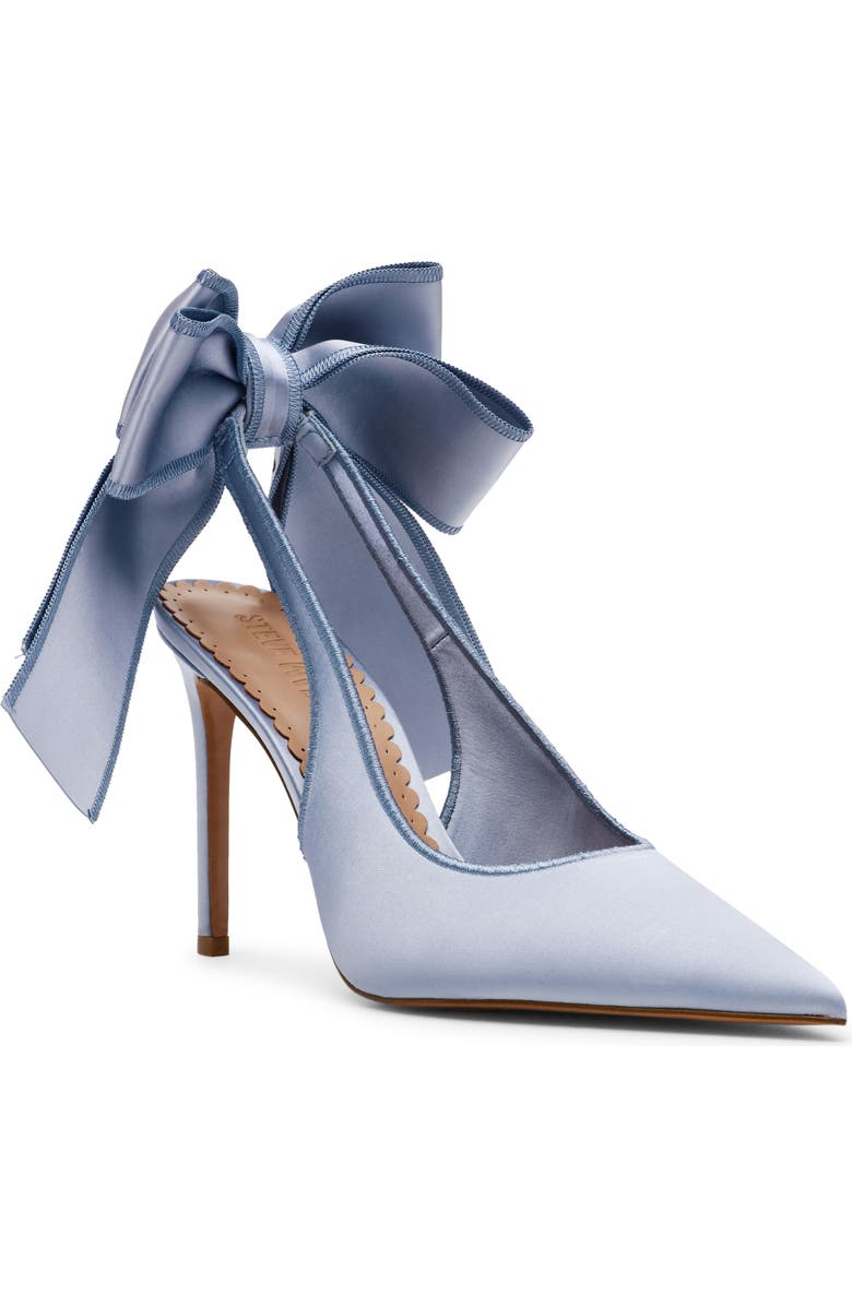 Steve Madden Teacup Slingback Pointed Toe Pump, Main, color, Blue Satin