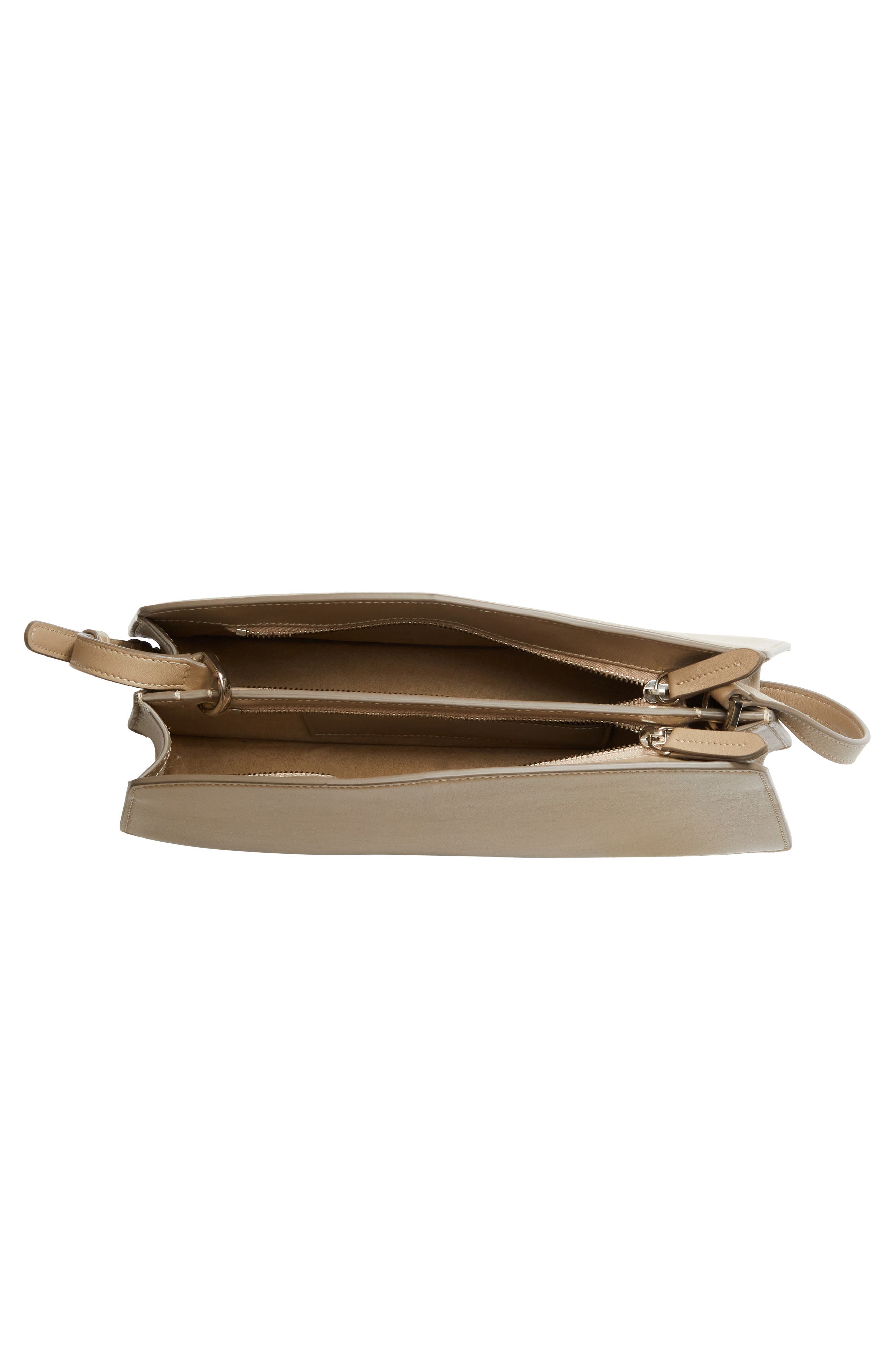 SAVETTE The Florence Leather Shoulder Bag, Alternate, color, Clay