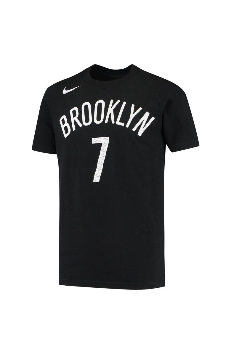 Nike Youth Nike Kevin Durant Black Brooklyn Nets Logo Name & Number Performance T-Shirt, Alternate, color, 
