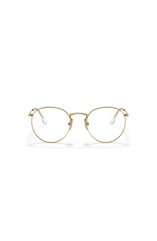 Ray Ban Ray-ban 50mm Square Optical Glasses In Gold