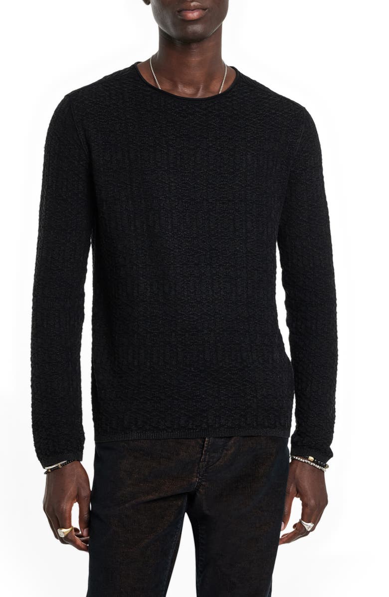 John Varvatos Riley Textured Sweater, Main, color, 