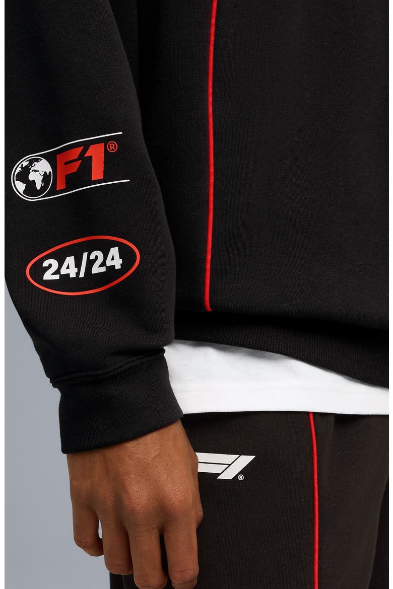 F1 Graphic Cotton Blend Hoodie, Alternate, color, PUMA BLACK