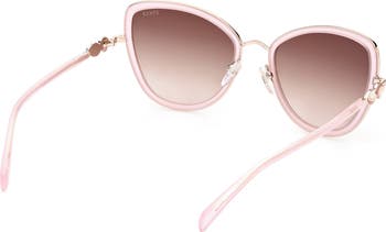 57mm Gradient Lens Cat Eye Sunglasses