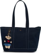 Nanette Lepore Gingham Trim Knit Tote