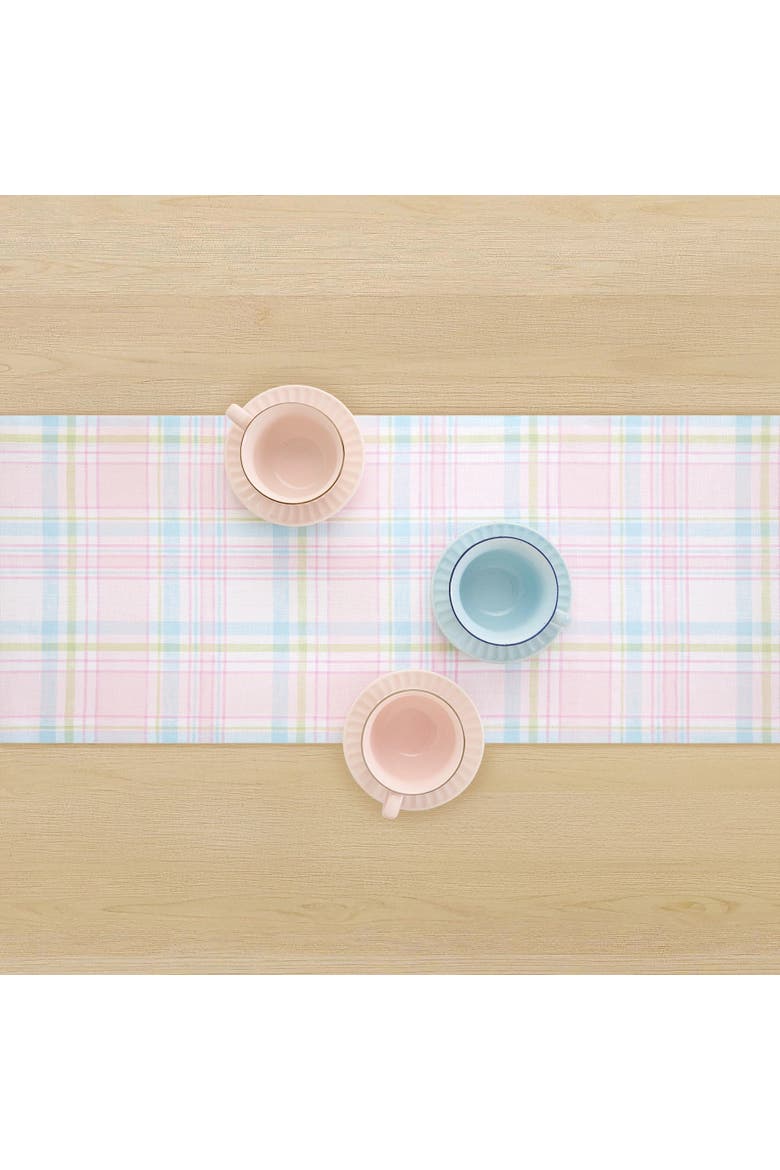 Linen Table Runner - Palm Beach Plaid, Alternate, color, Palm Beach Plaid