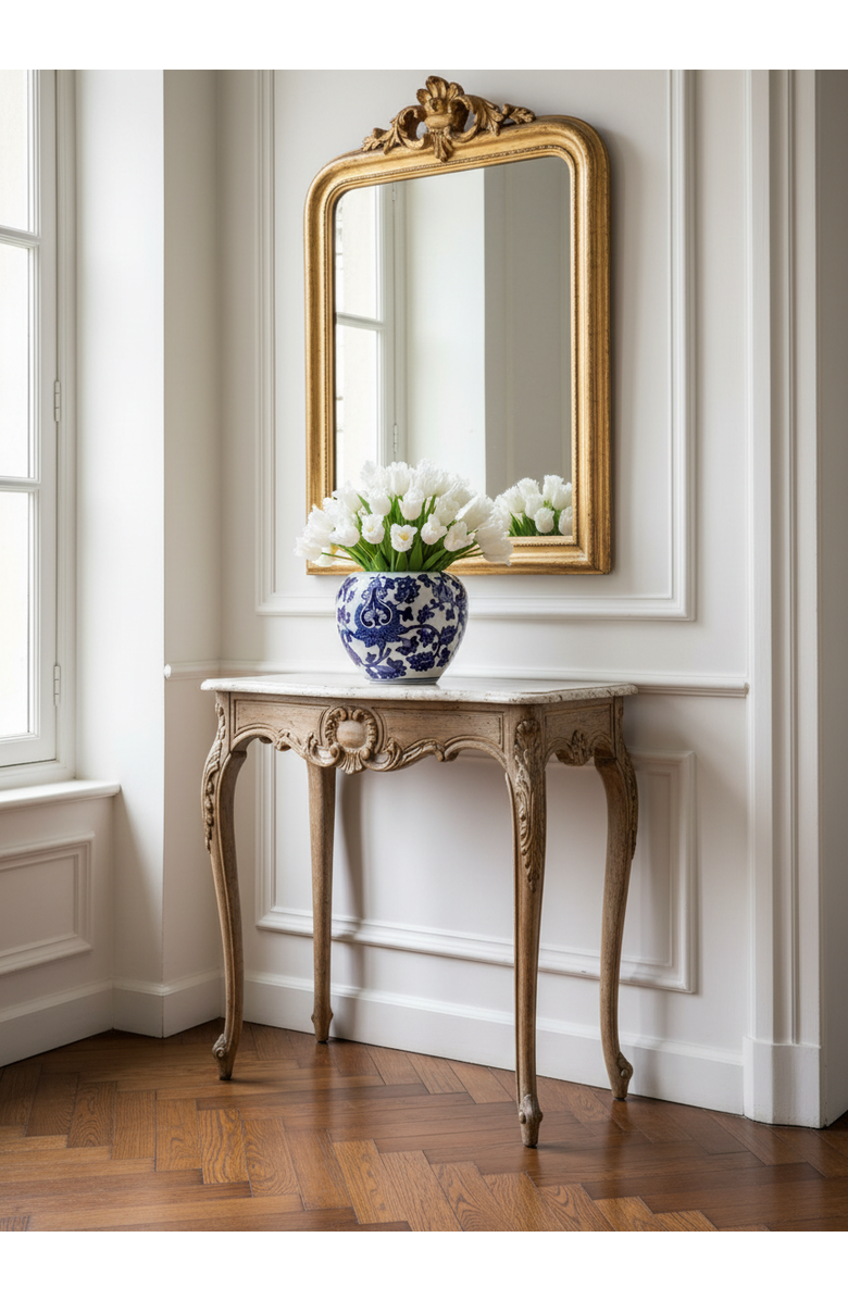 CocoBella Claude RealTouch Tulip Toile Arrangement, Alternate, color, Snow