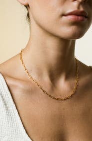 Argento Vivo Sterling Silver Paperclip Chain Necklace