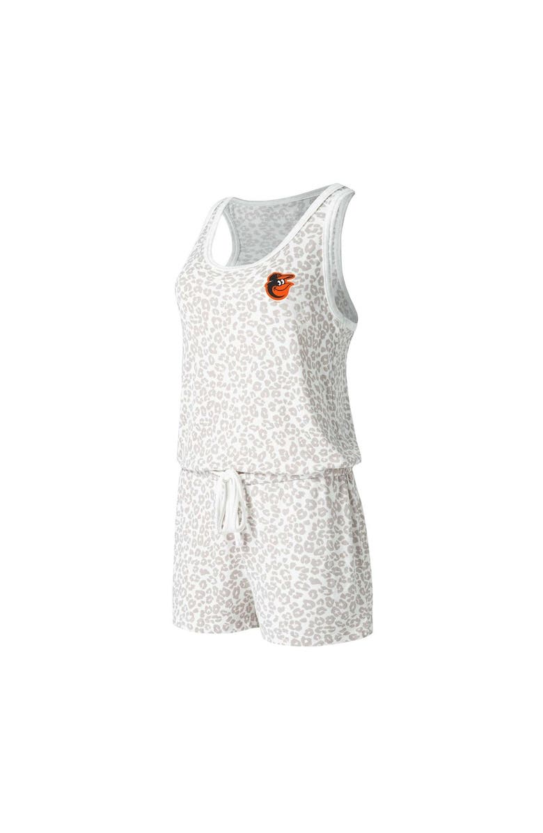 CONCEPTS SPORT Women's Concepts Sport Cream Baltimore Orioles Montana Hacci Knit Romper, Main, color, 