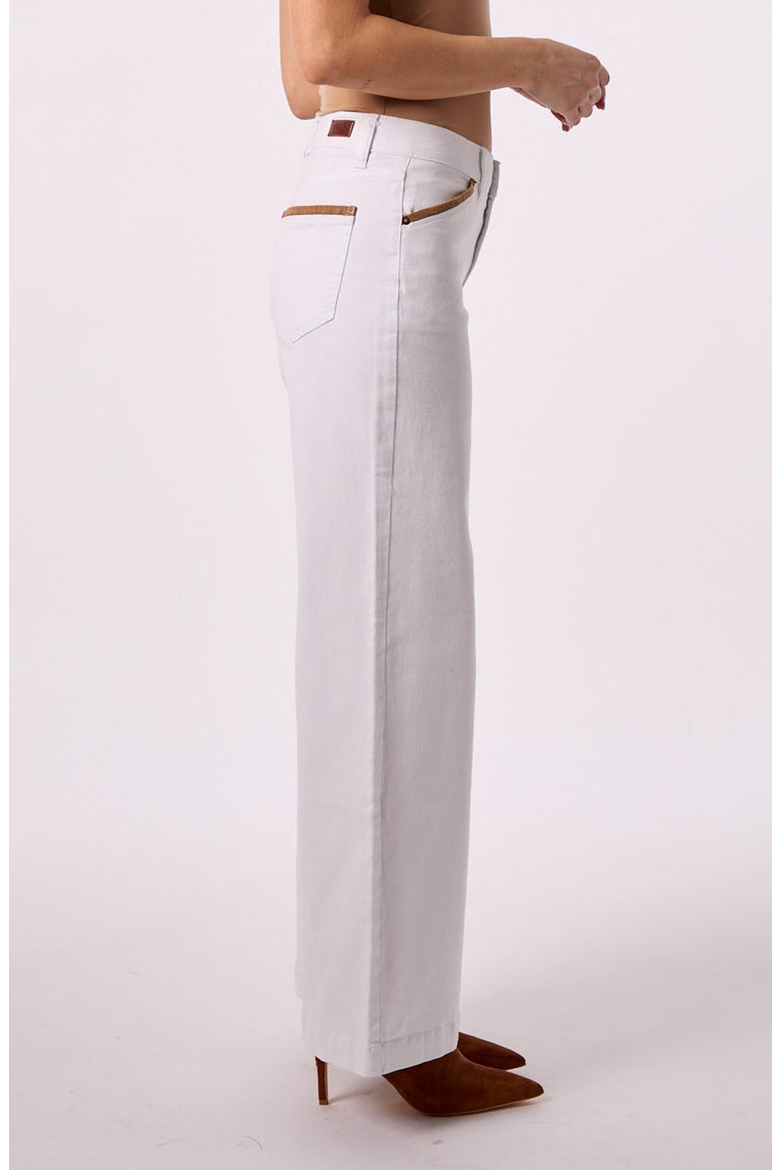 Sadie Mid Rise Wide Leg Jeans, Alternate, color, White