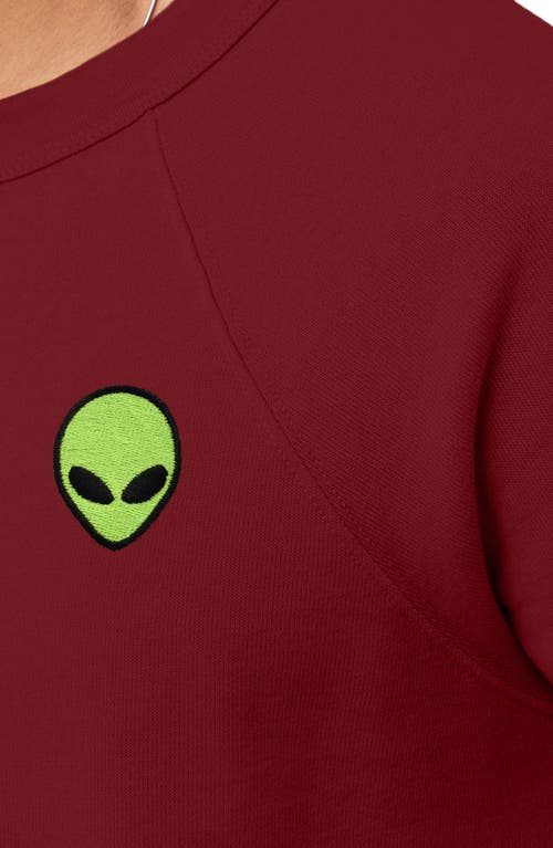 Dalix Alien Fleece Sweatshirt In Cardinal Red