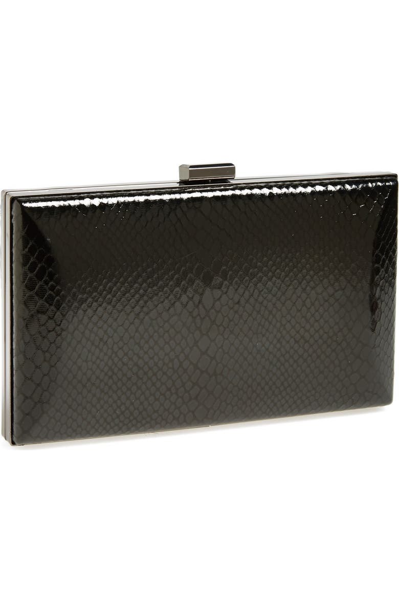 Sondra Roberts Snake Print Clutch, Main, color,