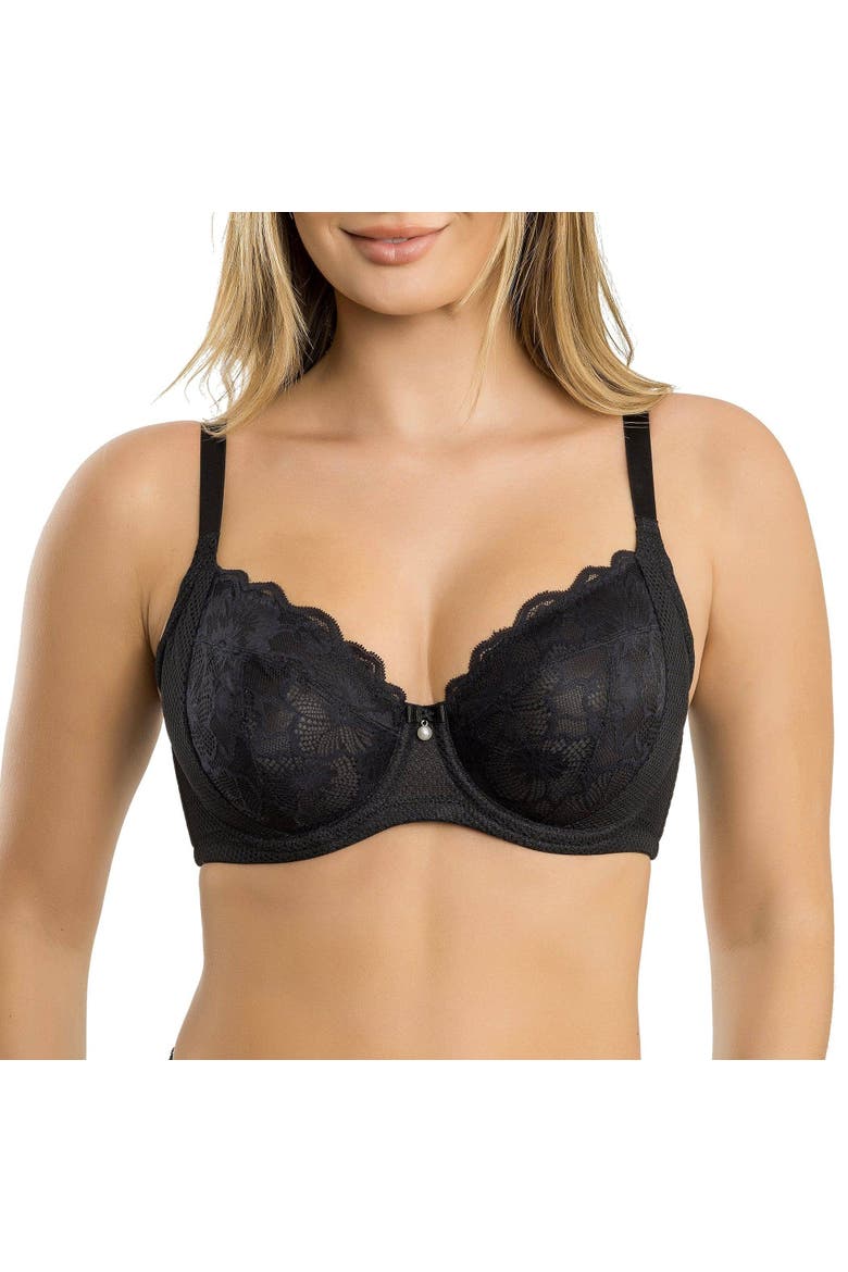 Luxlacy Full Coverage Sweetheart Unlined Wire Bra, Main, color, Black