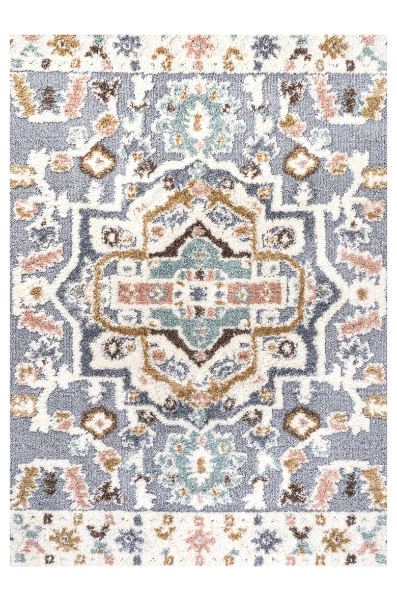 JONATHAN Y Aziza Persian Medallion High-Low Area Rug, Main, color, Multi