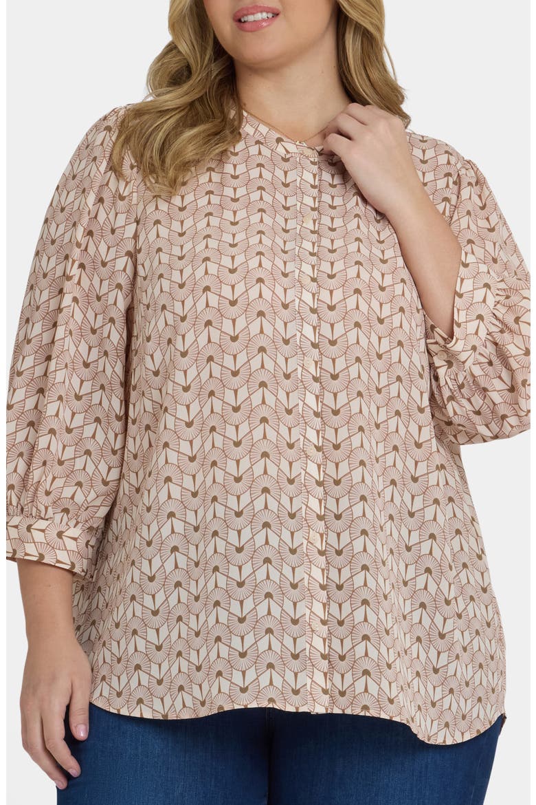 Bonnie Print Georgette Button-Up Top, Main, color, GARE DE LYON