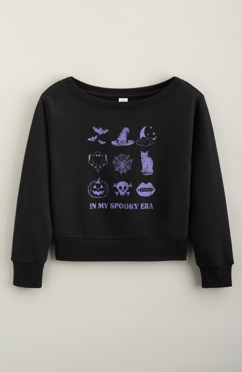 Kids' Wide Neck Graphic Sweatshirt