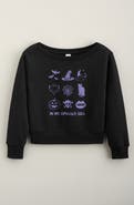 Treasure & Bond Kids' Wide Neck Graphic Sweatshirt