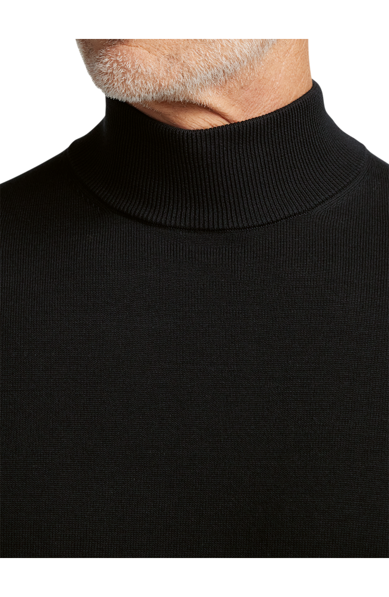 Paul Fredrick Supima Cotton Mock Neck Sweater, Alternate, color, Black