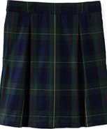 Lands' End Girls Plaid Pleated Skort Top of Knee