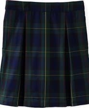 Lands' End Girls Plaid Pleated Skort Top of Knee