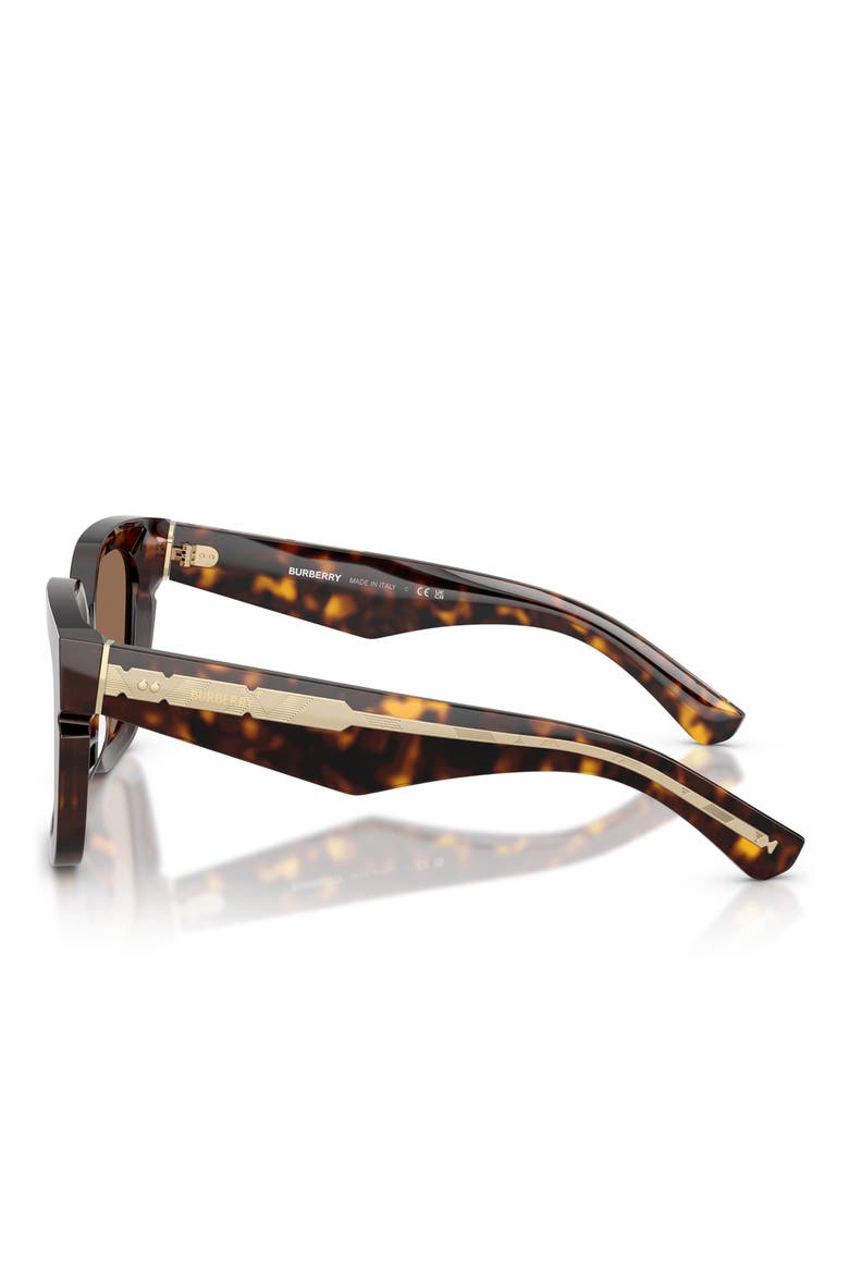 54mm Square Sunglasses, Alternate, color, DARK HAVANA / DARK BROWN