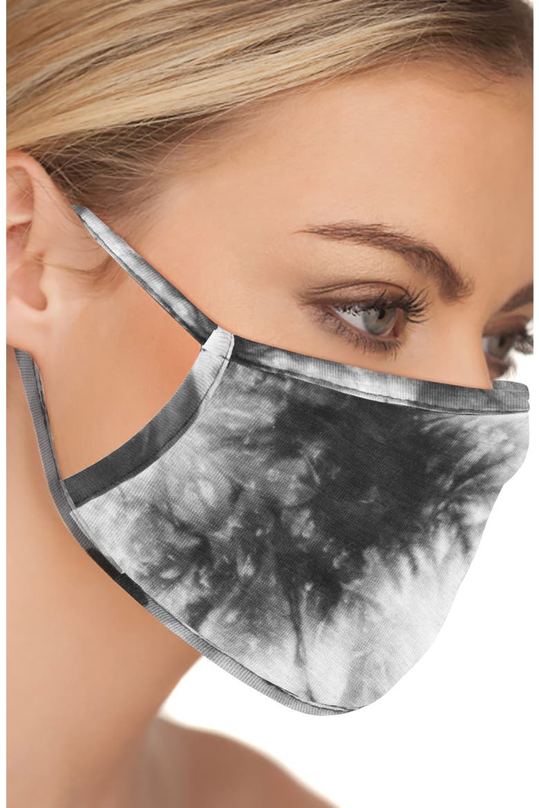 5-Pack Adult Tie Dye Face Masks, Alternate, color, BLACK/PINK/BLUE/GREEN/WHITE