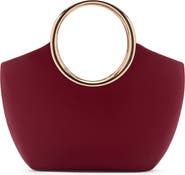 MANGO Faux Leather Bracelet Handle Bag