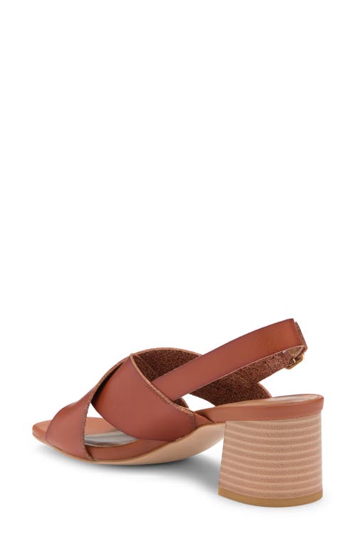 Nordstrom Rack Lyon Block Heel Slingback Sandal In Brown Raisin