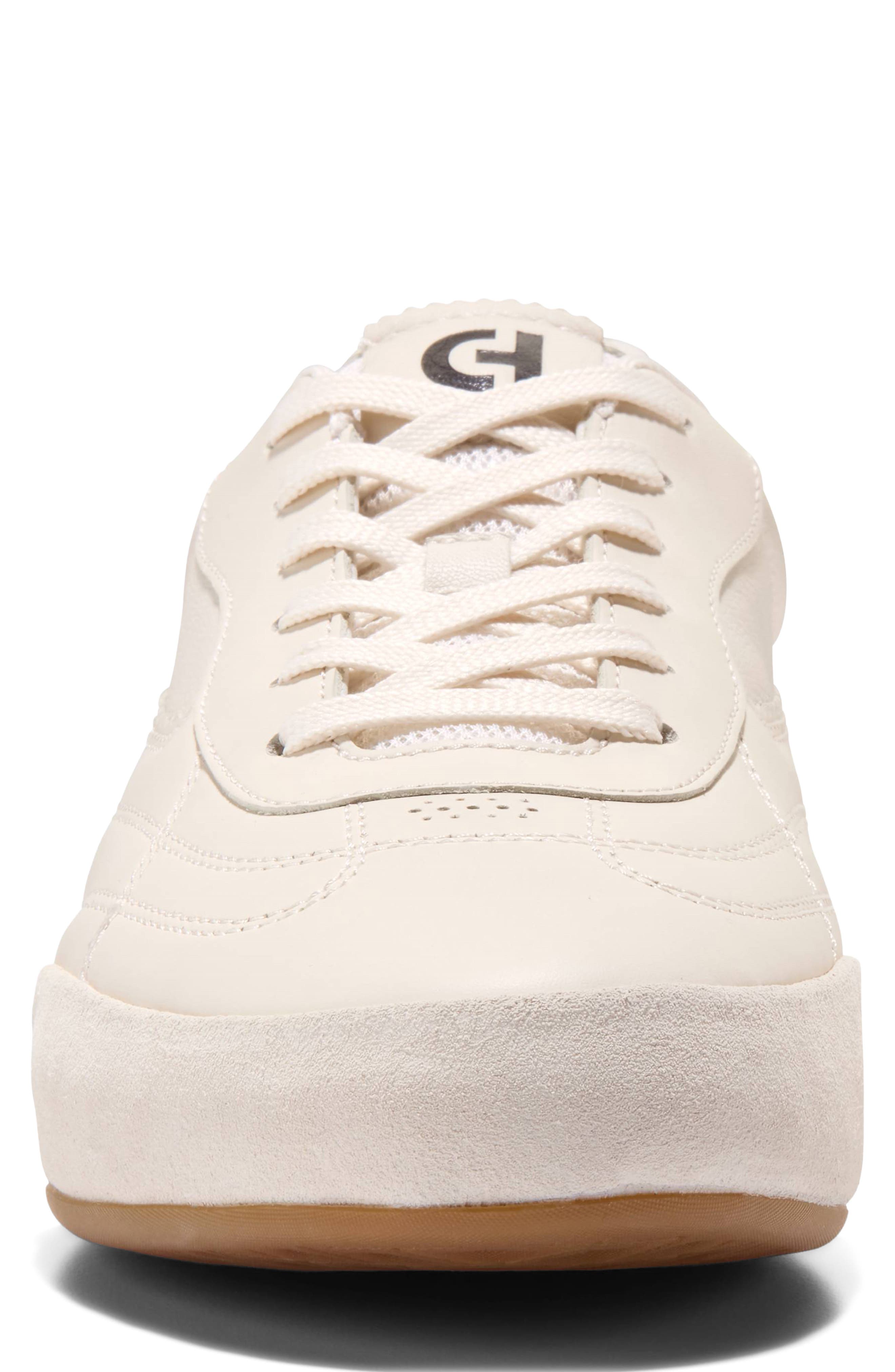 GrandPro Turf 2.0 Leather Sneaker, Alternate, color, IVORY / SILVER BIRCH SUEDE