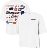 '47 Women's '47 White Denver Broncos Collage Script Reed City T-Shirt