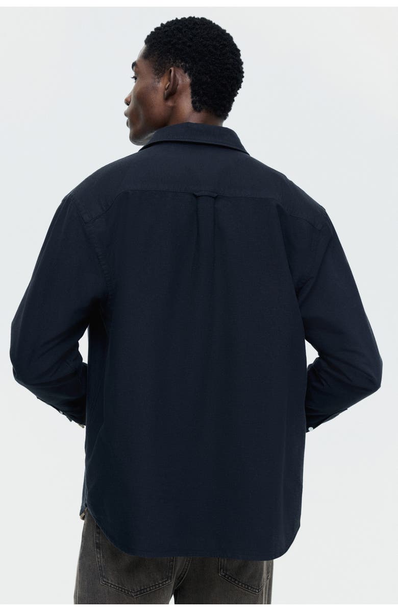 H&M Regular fit oxford shirt, Alternate, color, Black