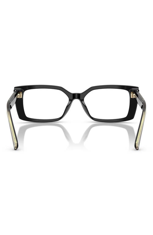 Tiffany & Co . 54mm Rectangular Optical Glasses In Black