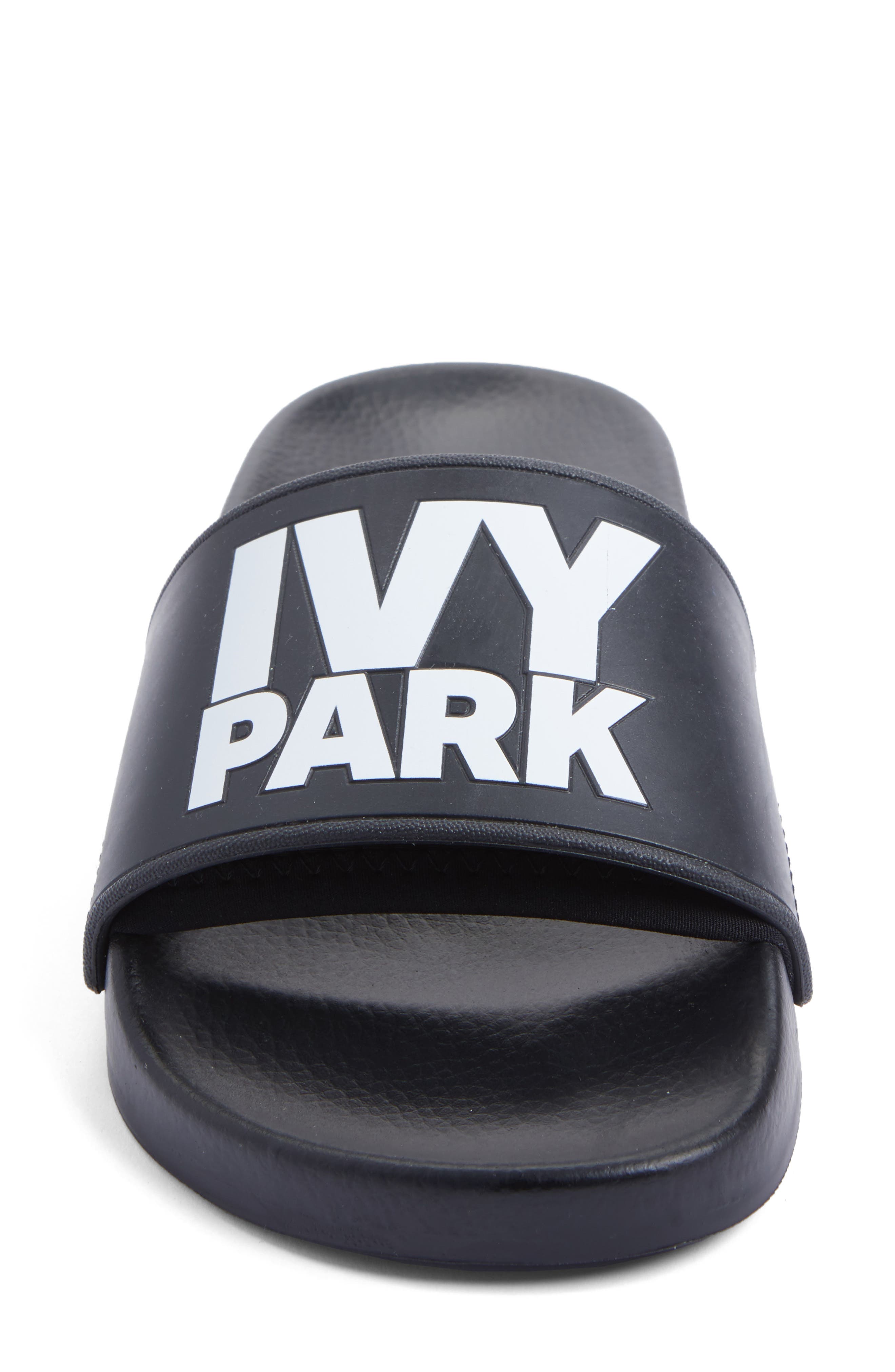 Neoprene Lined Logo Slide Sandal, Alternate, color, BLACK