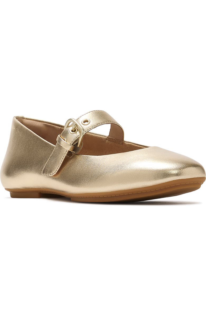 FitFlop Delicato Leather Mary Janes, Main, color, Platino