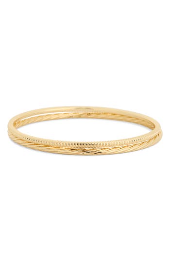 Nordstrom Rack Set Of 2 Demi Fine Textured Bangle Bracelets
