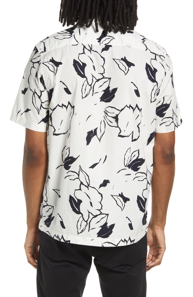 Ted Baker London Ashby Floral Short Sleeve Button-Up Shirt, Alternate, color, 