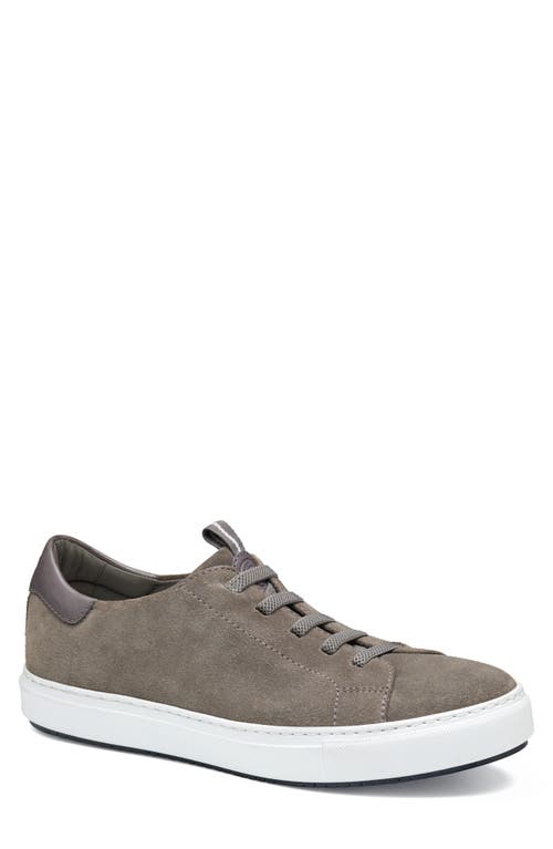 Johnston & Murphy Anson Lace To Toe Sneaker In Gray English Suede