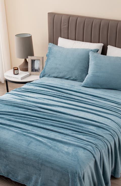 Solid Plush Velour Sheet Set