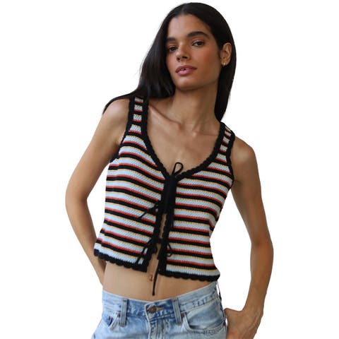 Mai Crochet Tie Tank Top - Women's