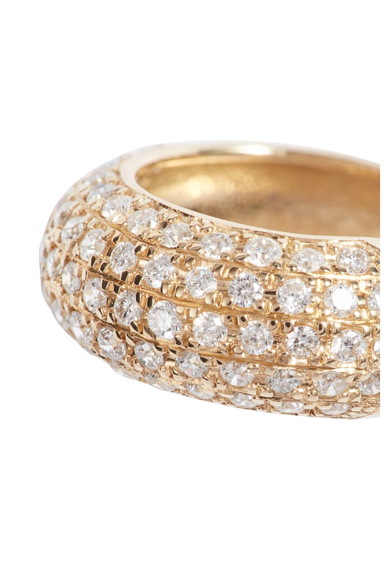 Wide Diamond Pavé Ear Cuff, Alternate, color, YELLOW GOLD/ DIAMOND