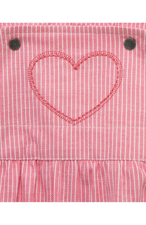 Little Me Long Sleeve Top & Stripe Overalls Set In Multi