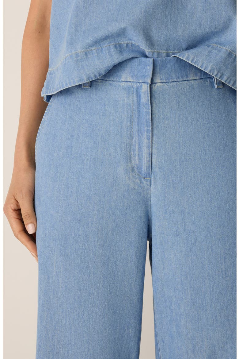 Wide Leg Organic Cotton Denim Pants, Alternate, color, LIGHT WASH