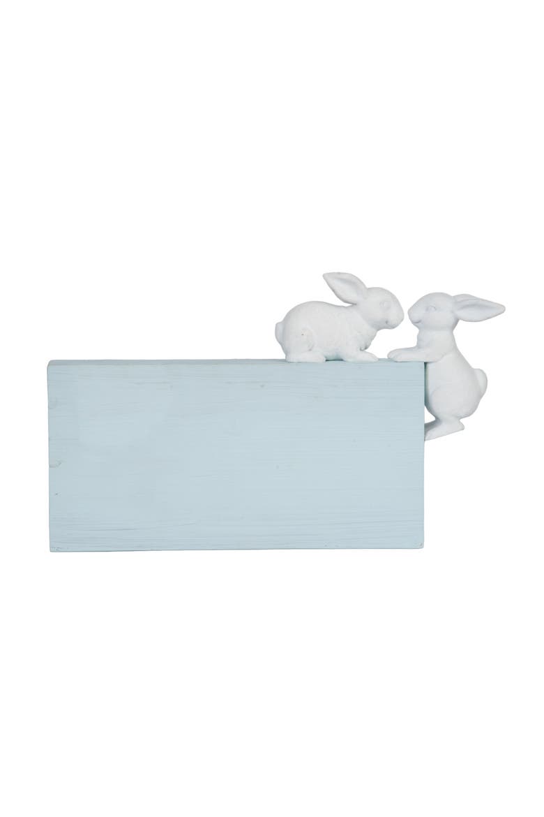 "Some Bunny Love You" White Easter Bunnies Figurine 6" x 9", Alternate, color, Blue