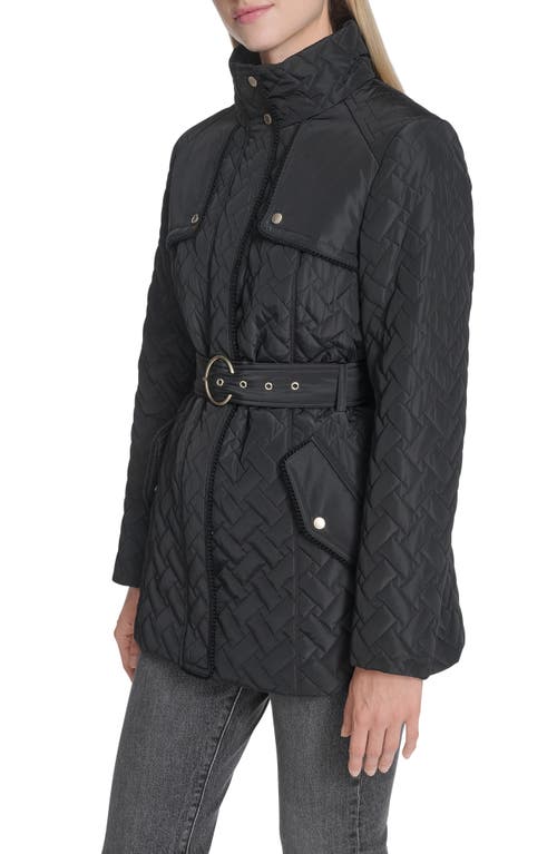 Cole Haan Signature Quilted Coat In Black