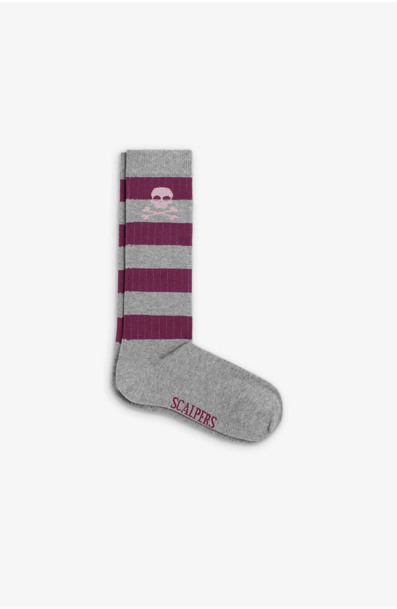 Scalpers H Stripes L Socks Girls, Main, color, Grey