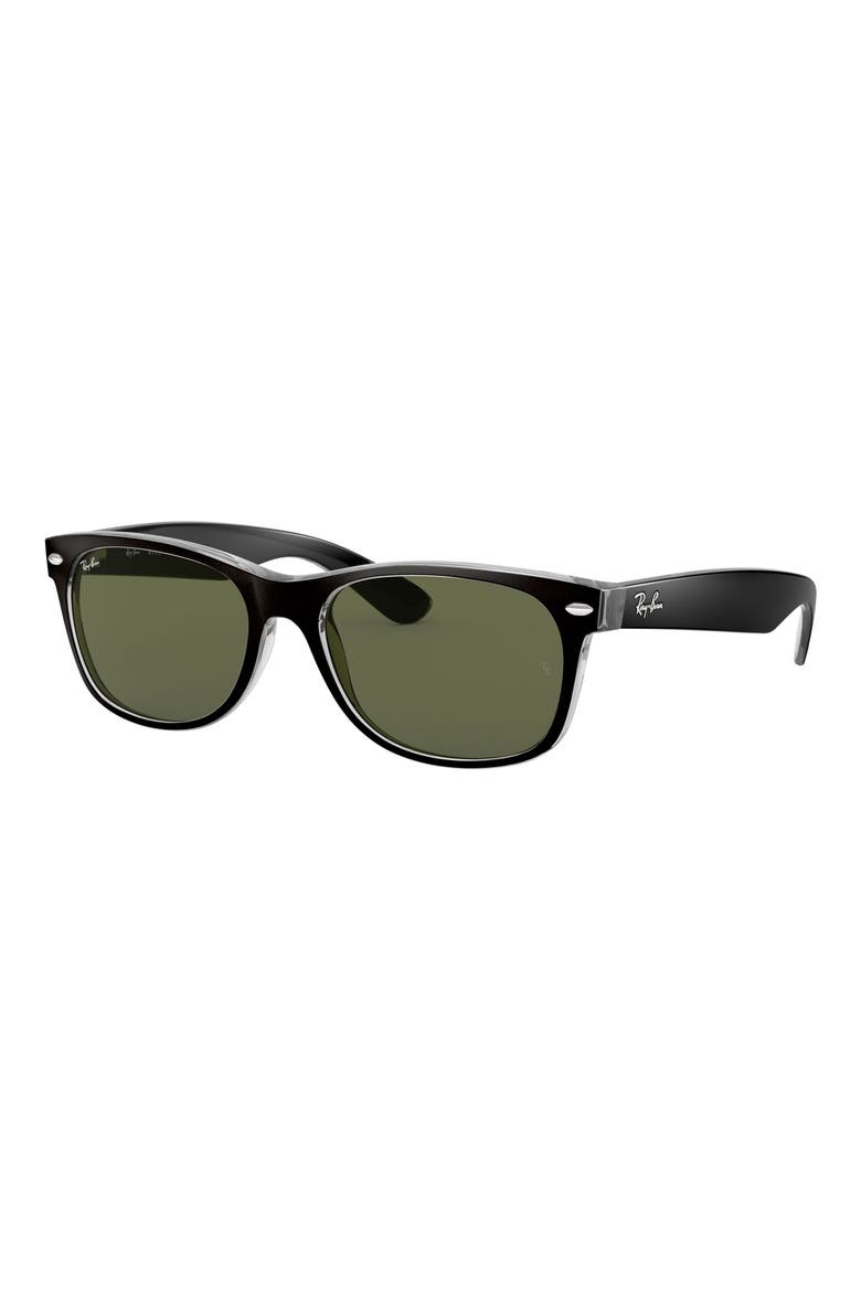 Wayfarer 58mm Rectangular Sunglasses, Alternate, color, BLACK/ CRYSTAL