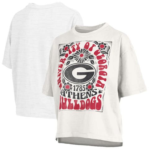 Women's Pressbox White Georgia Bulldogs Harmony Oversized T-Shirt
