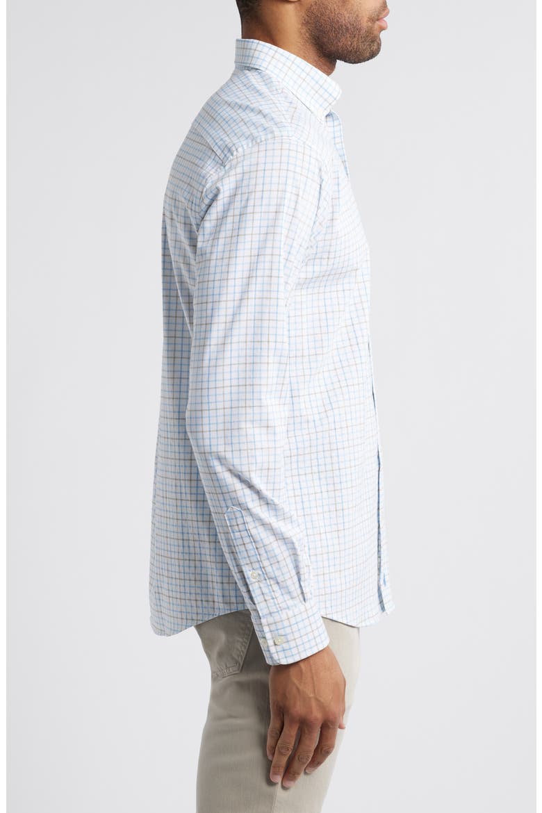 Paddock Plaid Button-Down Shirt, Alternate, color, MALIBLU