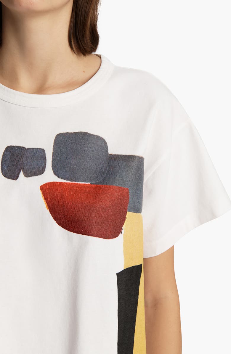 Khaite Maeve Cotton Jersey Graphic T-Shirt, Alternate, color, White Multi