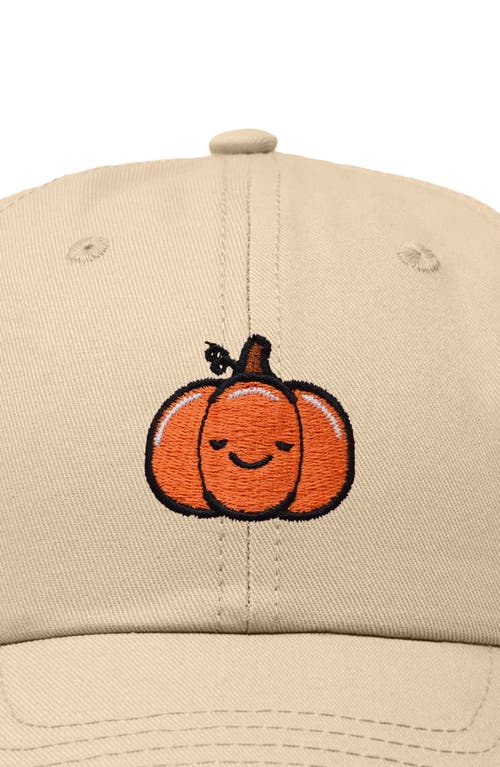Shop Dalix Baby Pumpkin Embroidered Dad Hat In Khaki