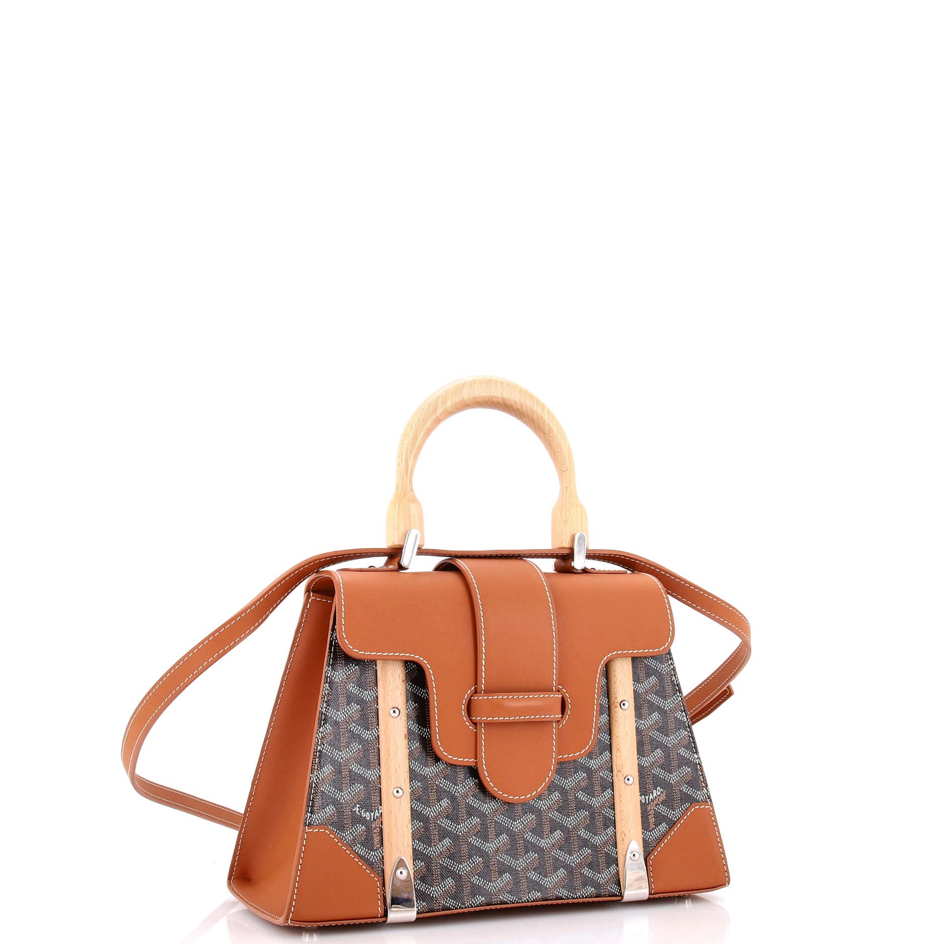 81036096 Saigon Top Handle Bag Coated Canvas with Leather PM, Alternate, color, 